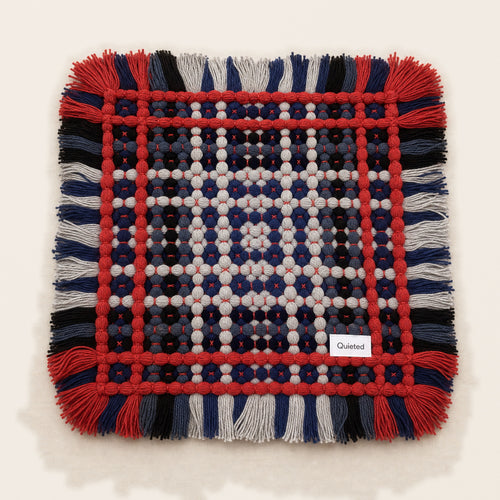 Quieted No.001 - Soft Interval Handwoven Chair Pad, 45cm - main view
