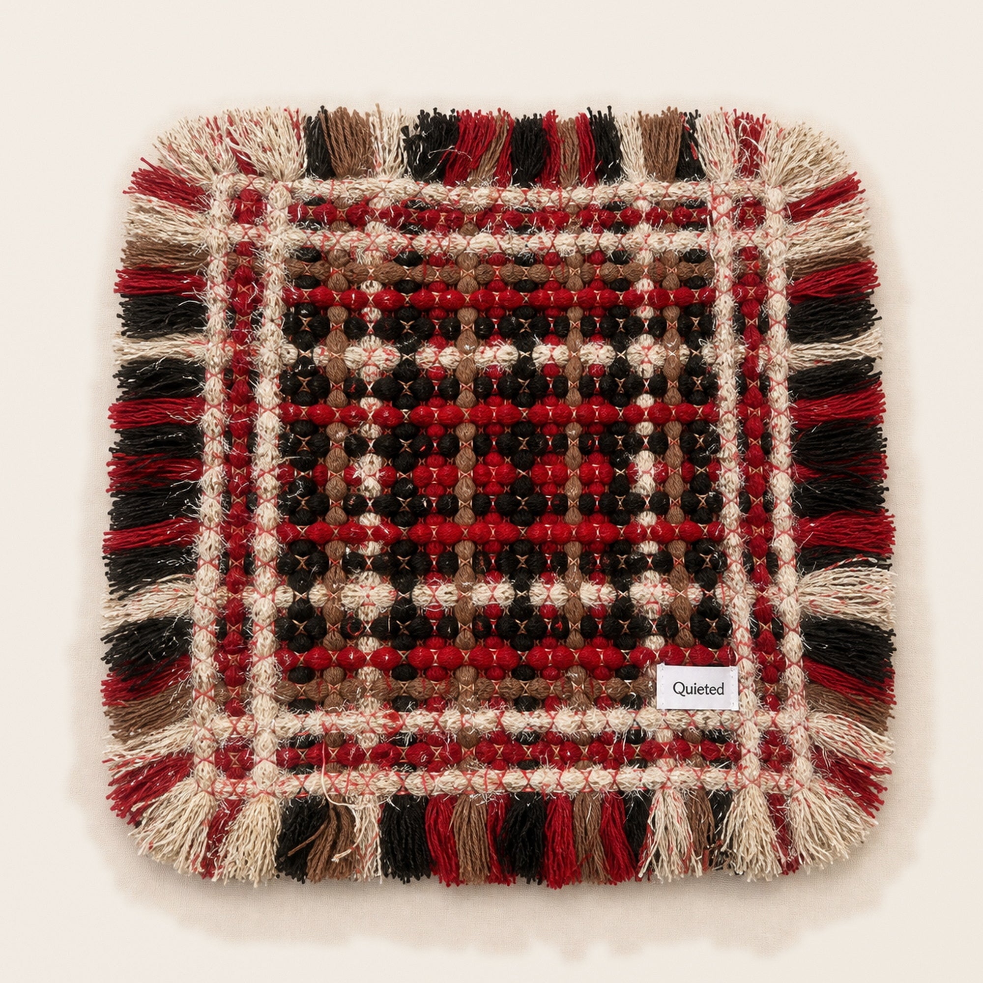 Quieted No.002 - Oat Morning Handwoven Chair Pad, 45cm - main view
