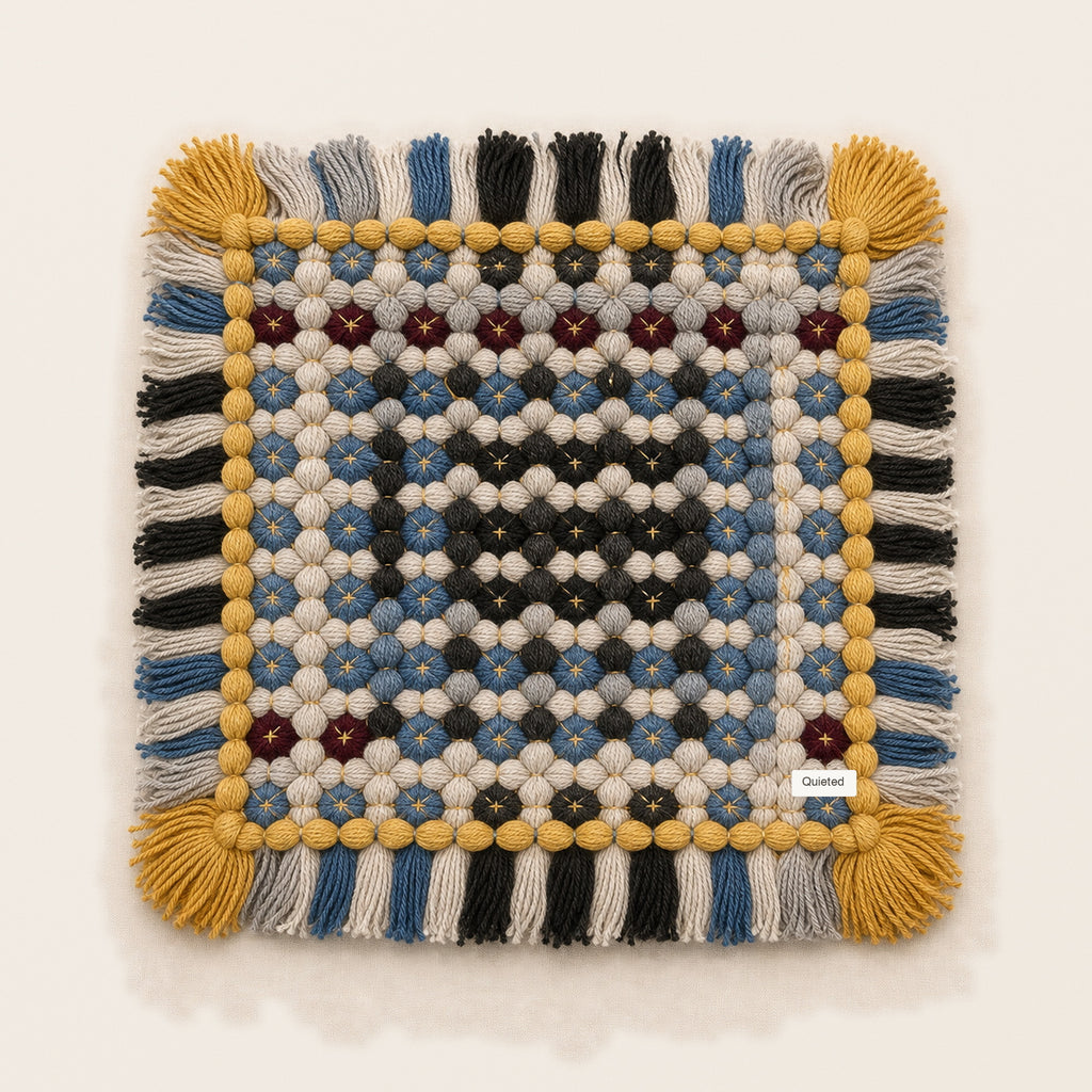 Quieted No.003 - Still Harbor Handwoven Chair Pad, 45cm - main view