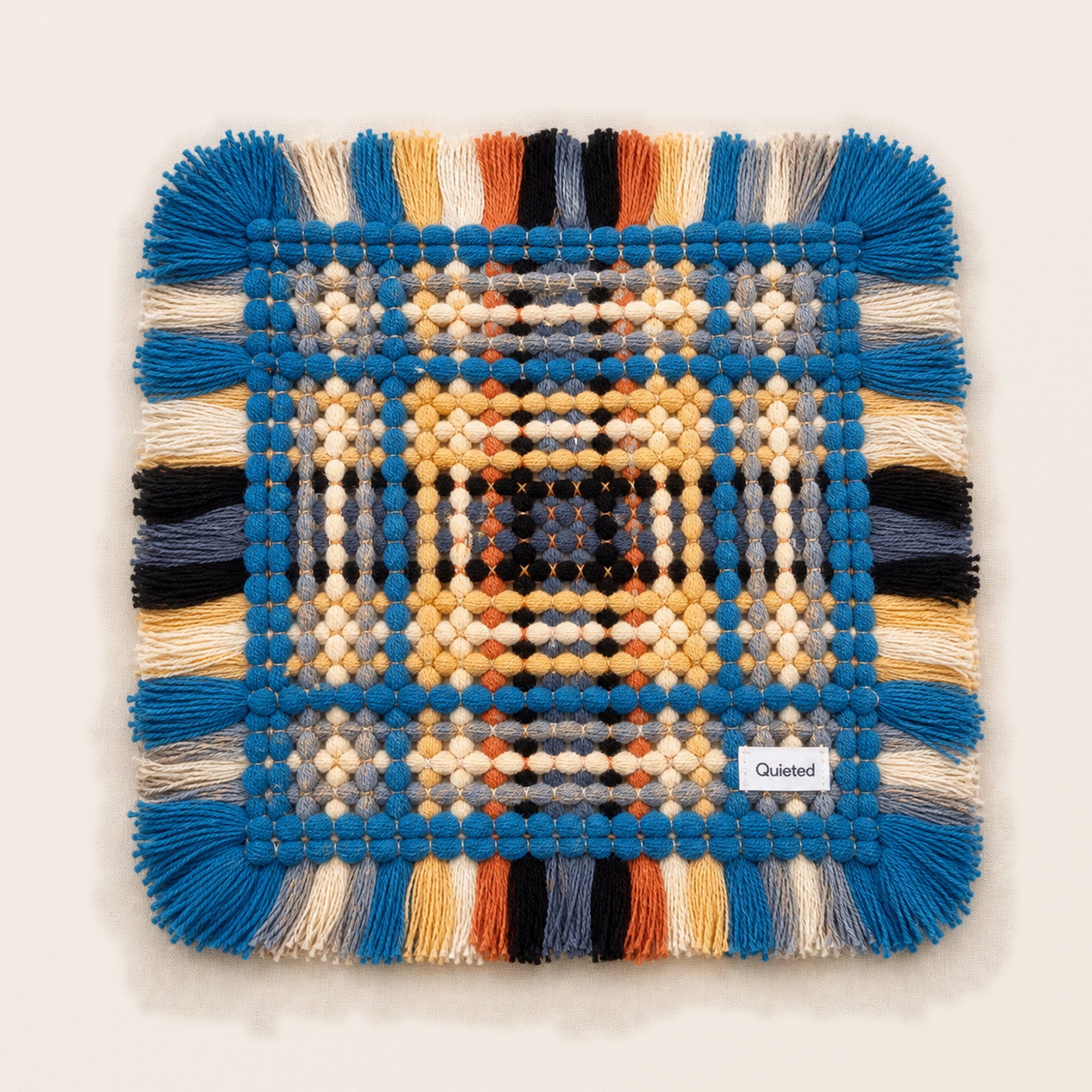 Quieted No.008 - Low Sun Handwoven Chair Pad, 45cm - main view